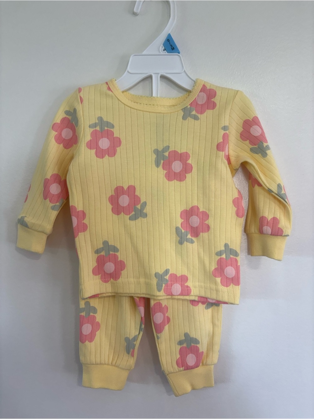 George Baby Floral Ribbed 2-Piece Set — 0–3M